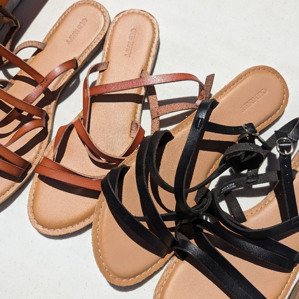 Women's strappy sandals 2 pairs sold together